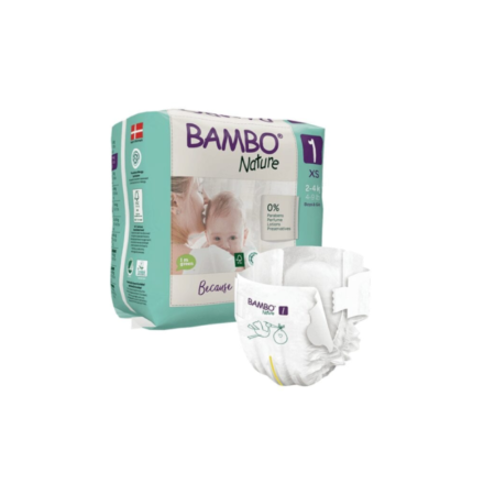 Bambo Couche bambo nature 2-4 kg taille 1 – 22 unités