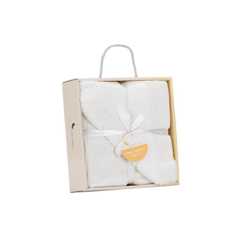 Interbaby Couverture nid d’abeille beige