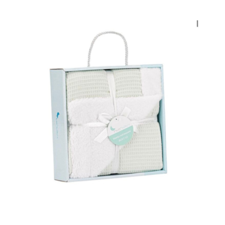 Interbaby Couverture nid d’abeille vert