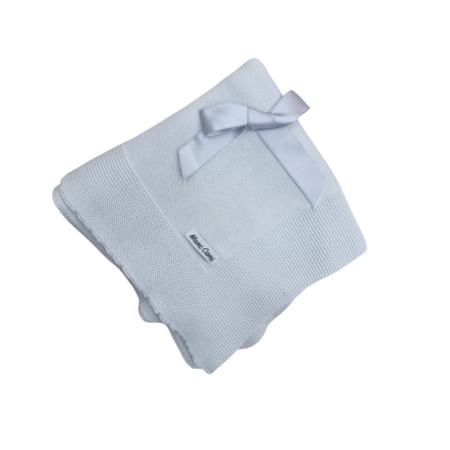 Couverture tricotée 100% coton