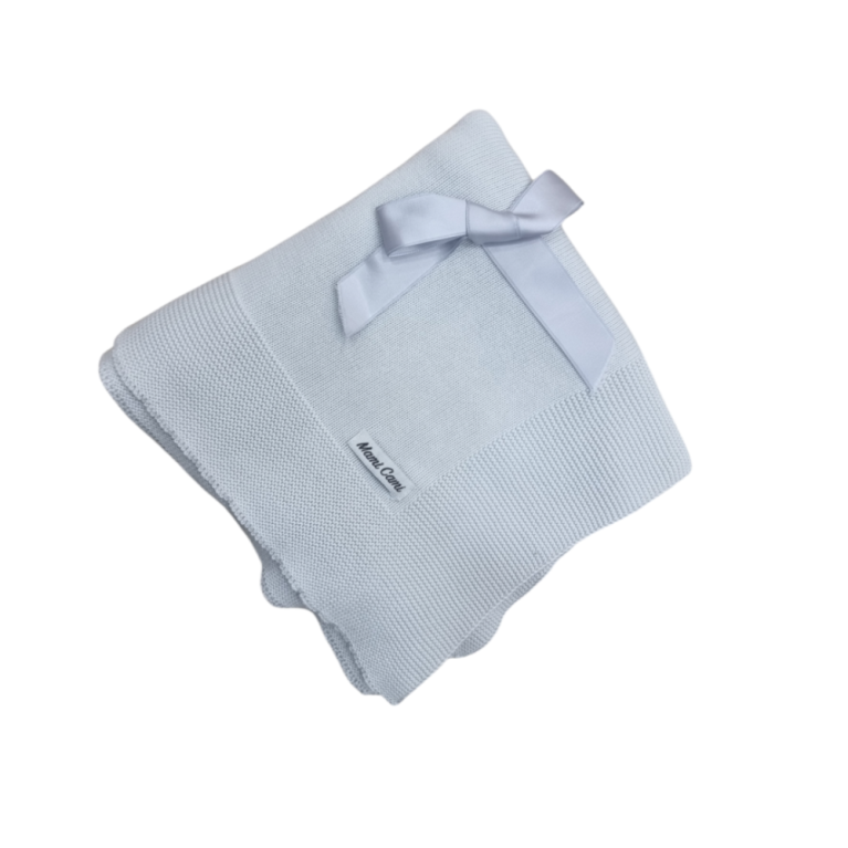 Couverture tricotée 100% coton