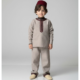 Jabador garcon - en taupe travaillé avec sfifa bordeau avec pull col monté offert<span> - </span>6-7 ans