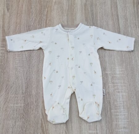 Grenouillère en coton garçon jaune/vert