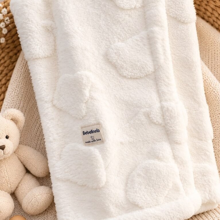 Couverture bébé ultra-douce en relief – Bebelinna