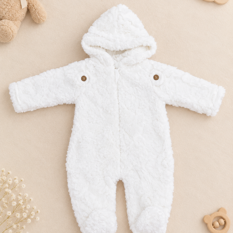 Combinaison bébé en sherpa – Élégance & Douceur
